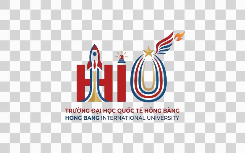 Logo HIU kết hợp biểu tượng tương lai và khát vọng vươn xa