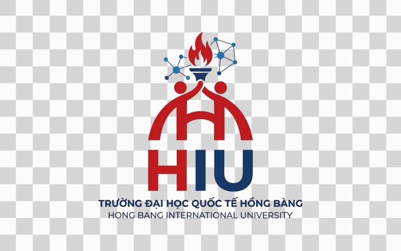 Logo HIU kết hợp hình ảnh cộng đồng và kết nối