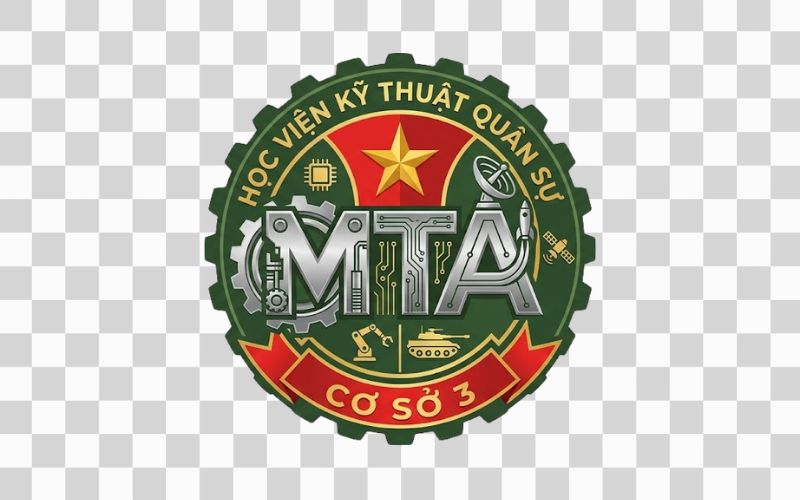 Logo MTA kết hợp hình ảnh máy móc và thiết bị kỹ thuật