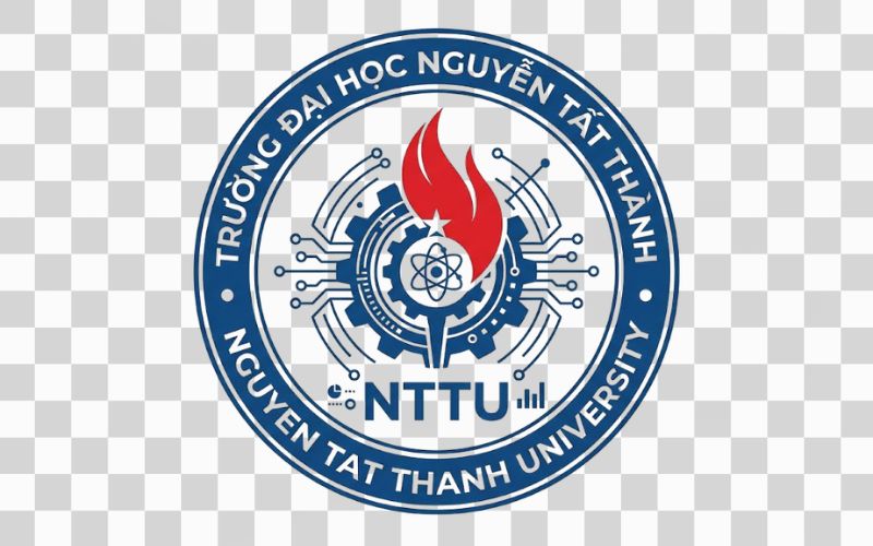 Logo NTTU kết hợp biểu tượng công nghệ và đổi mới sáng tạo