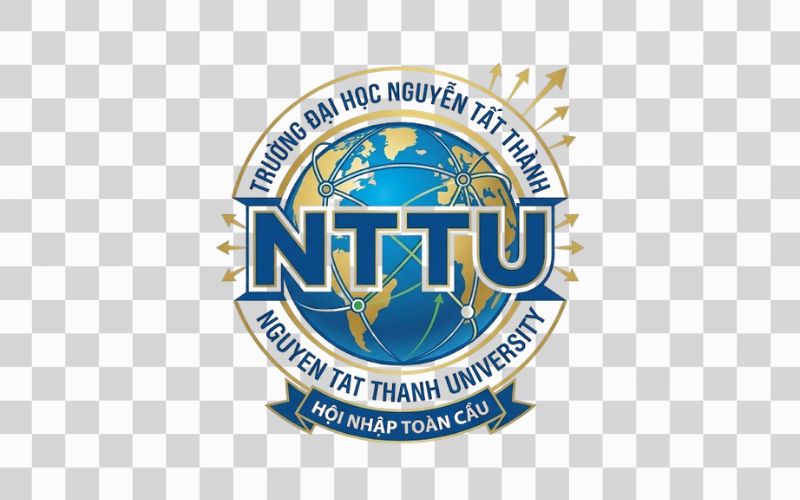 Logo NTTU kết hợp hình ảnh Trái Đất và tinh thần hội nhập toàn cầu