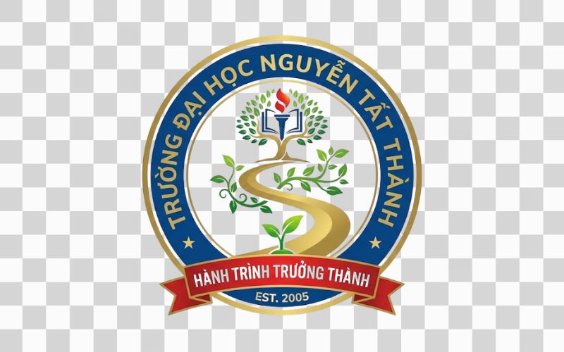 Logo NTTU kết hợp hình ảnh mầm cây và hành trình trưởng thành