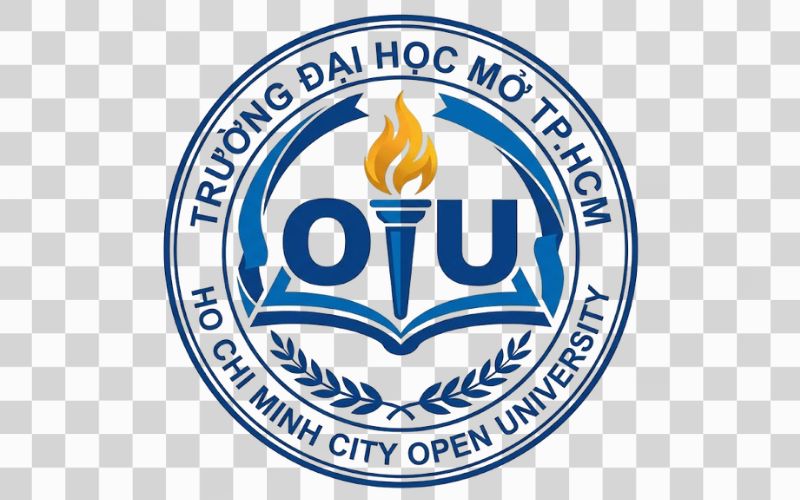 Logo OU kết hợp biểu tượng giáo dục và tri thức