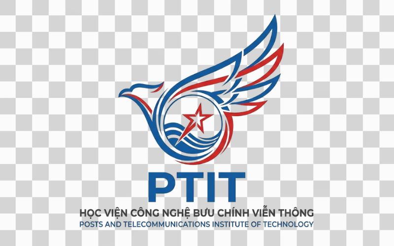 Logo PTIT kết hợp hình ảnh cánh chim thể hiện khát vọng vươn xa
