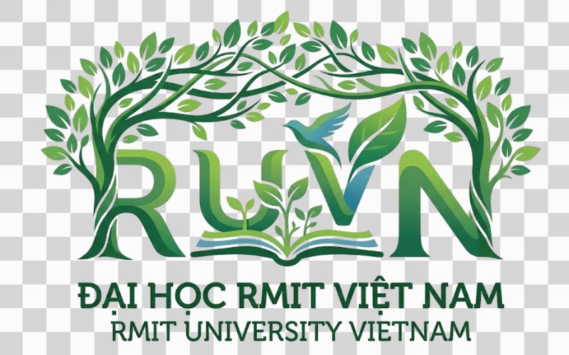 Logo RUVN kết hợp thiên nhiên và môi trường giáo dục xanh