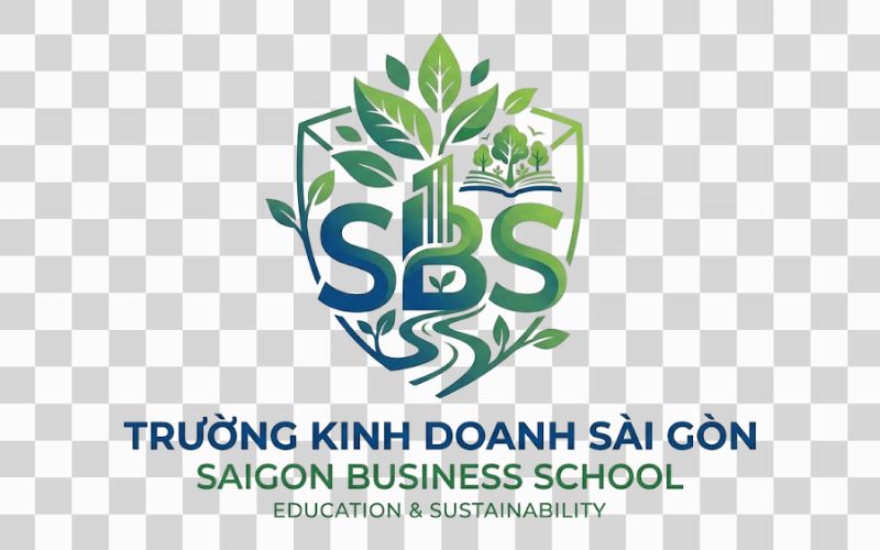 Logo SBS kết hợp thiên nhiên và không gian giáo dục xanh