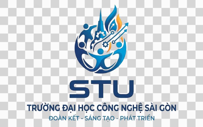 Logo STU kết hợp hình ảnh tập thể và tinh thần đoàn kết