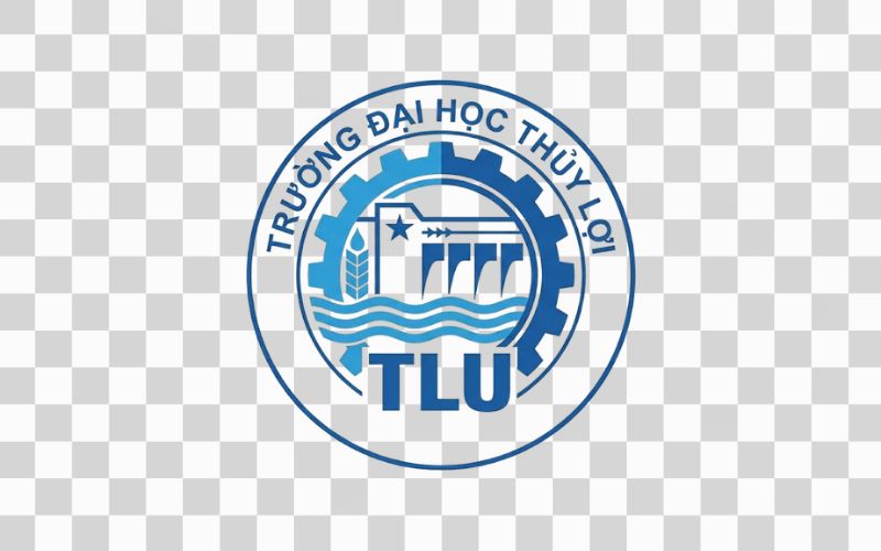 Logo TLU kết hợp bánh răng kỹ thuật