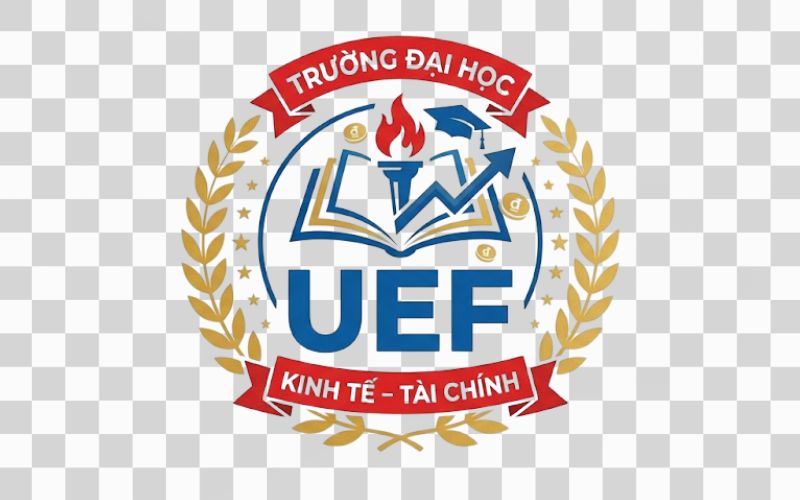Logo UEF kết hợp biểu tượng giáo dục và tri thức