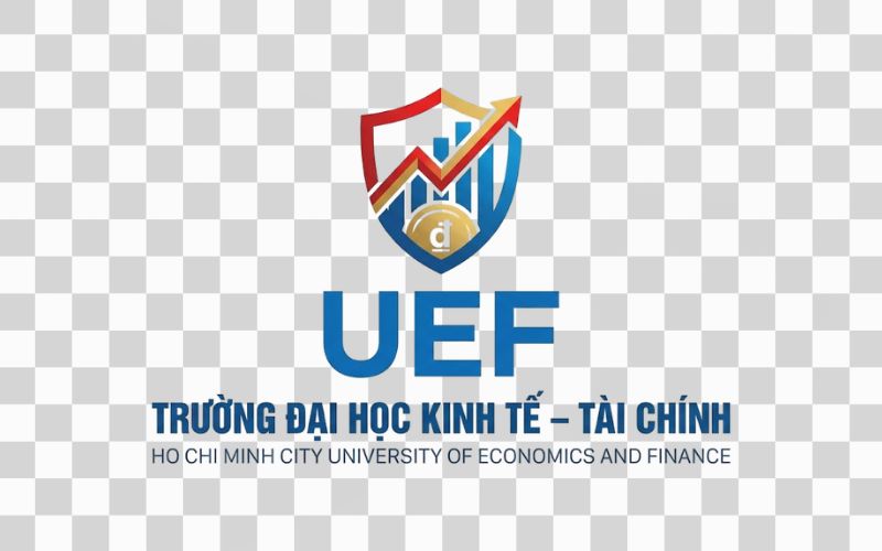 Logo UEF kết hợp hình ảnh kinh tế và tài chính