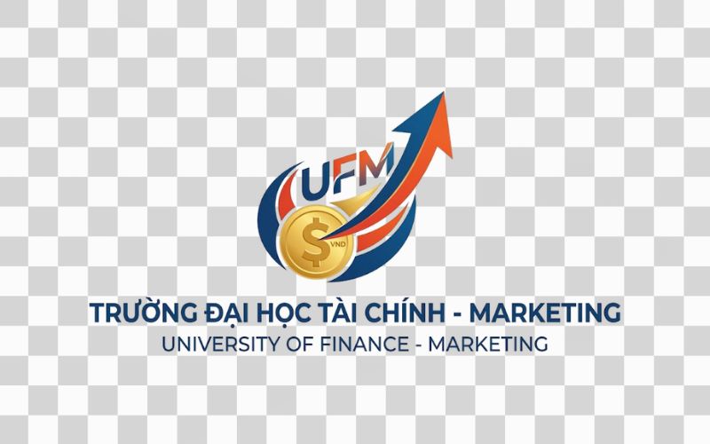 Logo UFM kết hợp biểu tượng đồng tiền và tăng trưởng