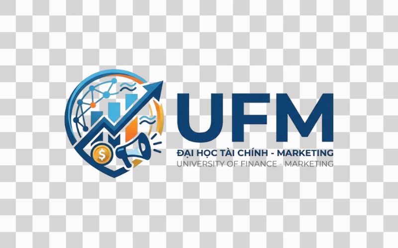 Logo UFM kết hợp biểu tượng tài chính marketing
