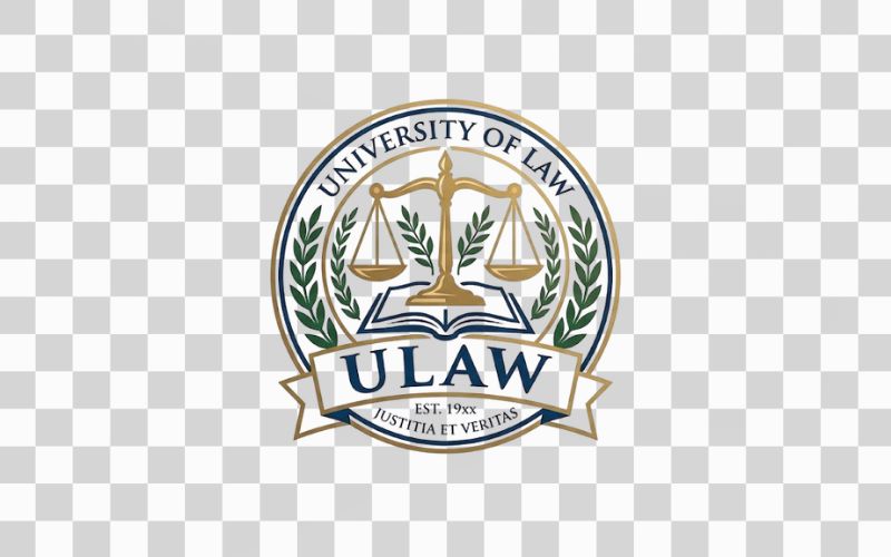 Logo ULAW kết hợp biểu tượng cán cân công lý