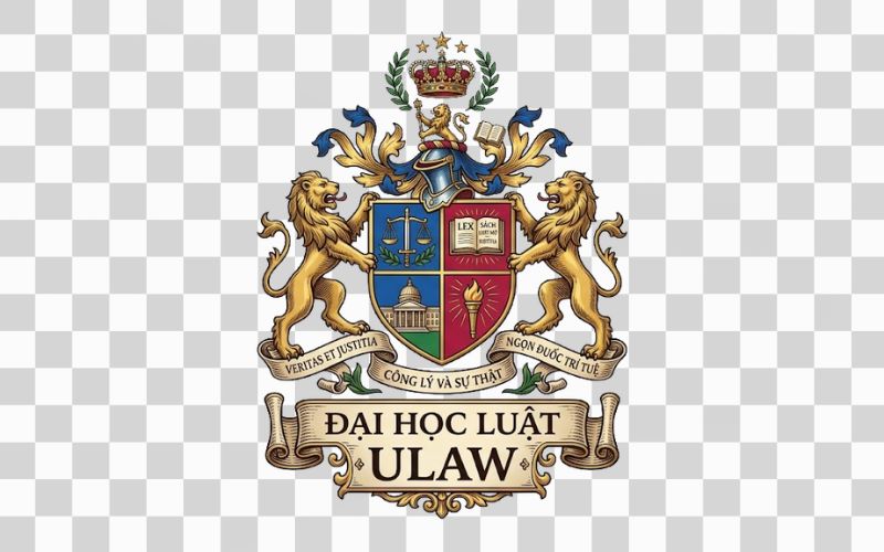 Logo ULAW kết hợp phong cách logo quốc huy học thuật
