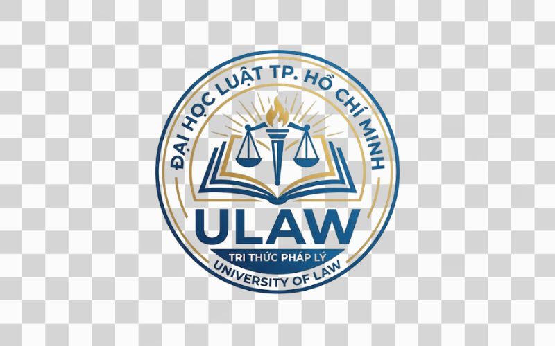 Logo ULAW kết hợp sách luật và tri thức pháp lý