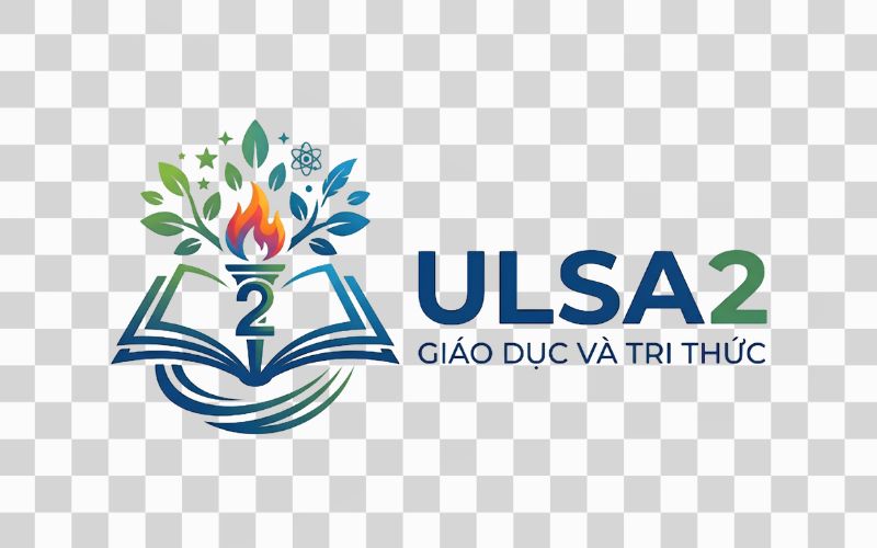 Logo ULSA2 kết hợp biểu tượng giáo dục và tri thức