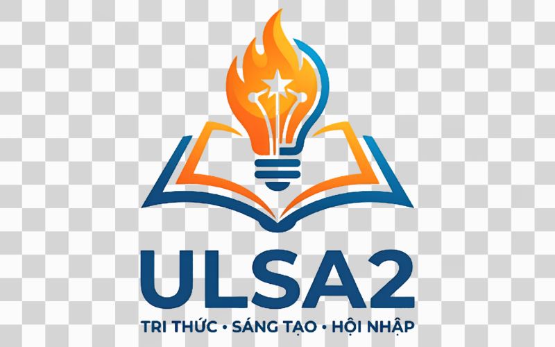 Logo ULSA2 kết hợp biểu tượng tri thức và sáng tạo