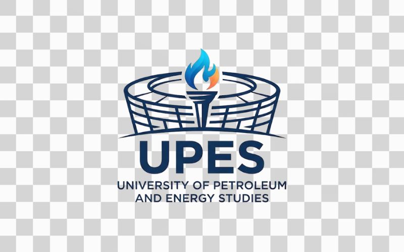 Logo UPES kết hợp hình ảnh sân vận động