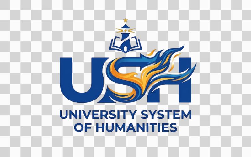 Logo USH kết hợp ngọn lửa nhiệt huyết