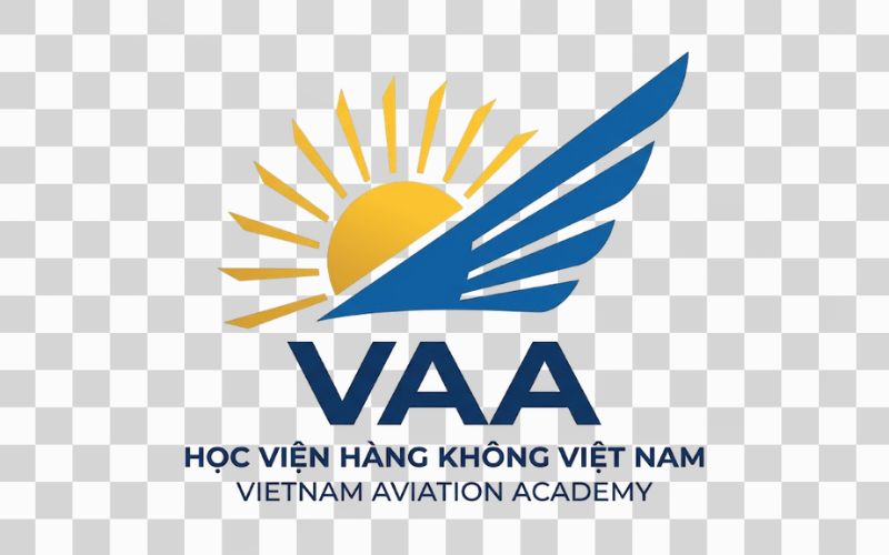Logo VAA kết hợp hình ảnh mặt trời tượng trưng cho tương lai
