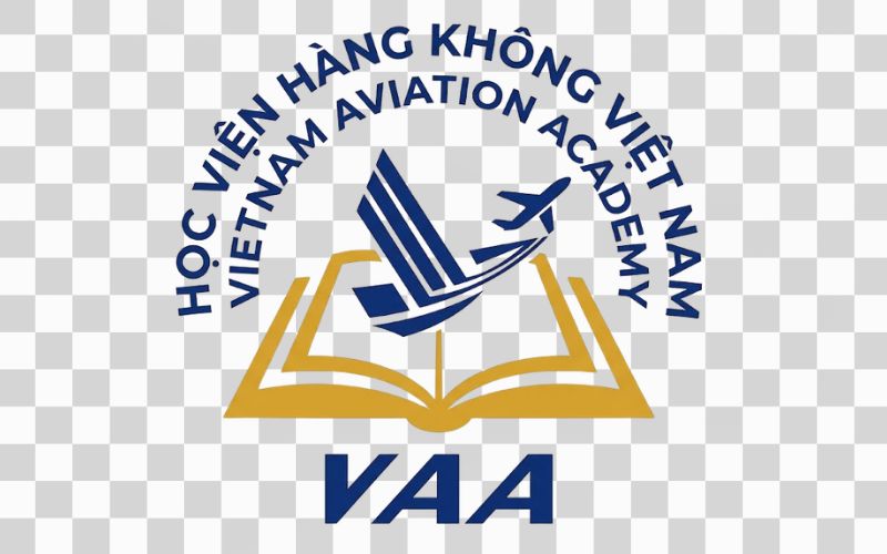 Logo VAA kết hợp hình ảnh quyển sách đại diện cho tri thức