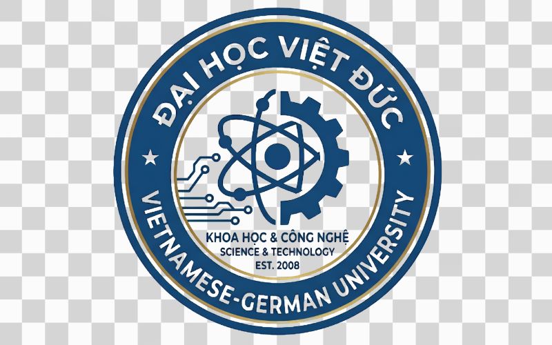 Logo VGU kết hợp biểu tượng khoa học và công nghệ