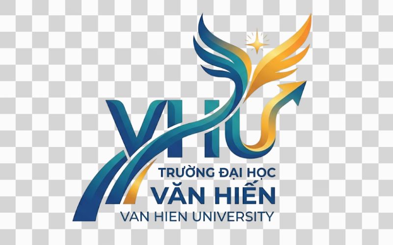 Logo VHU kết hợp biểu tượng tương lai và khát vọng vươn lên