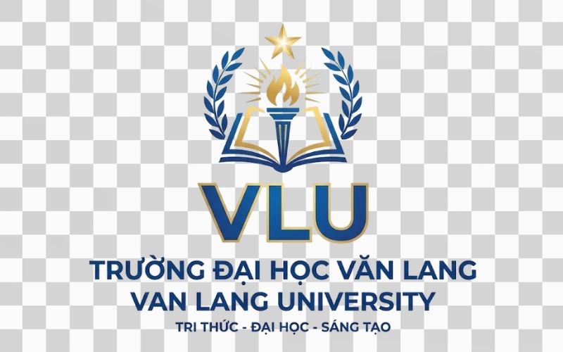 Logo VLU kết hợp biểu tượng giáo dục và tri thức