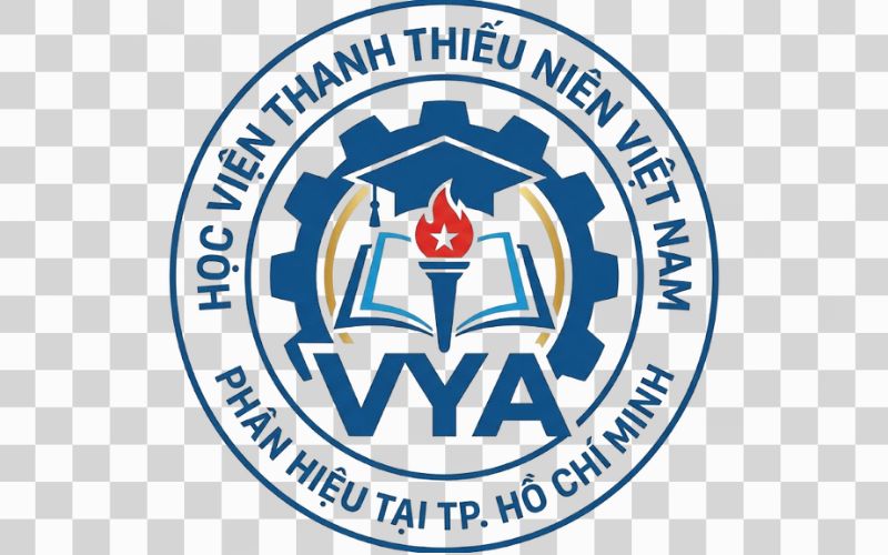 Logo VYA kết hợp hình ảnh giáo dục