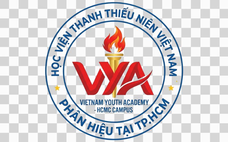 Logo VYA kết hợp hình ảnh ngọn đuốc