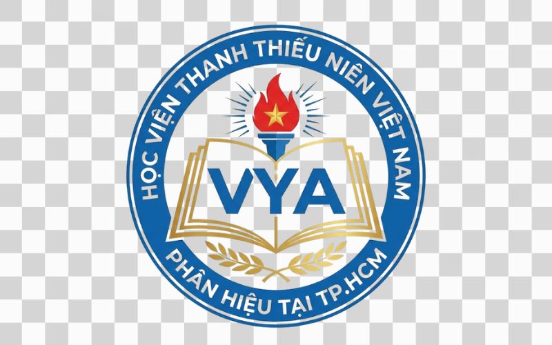 Logo VYA kết hợp hình ảnh sách và tri thức