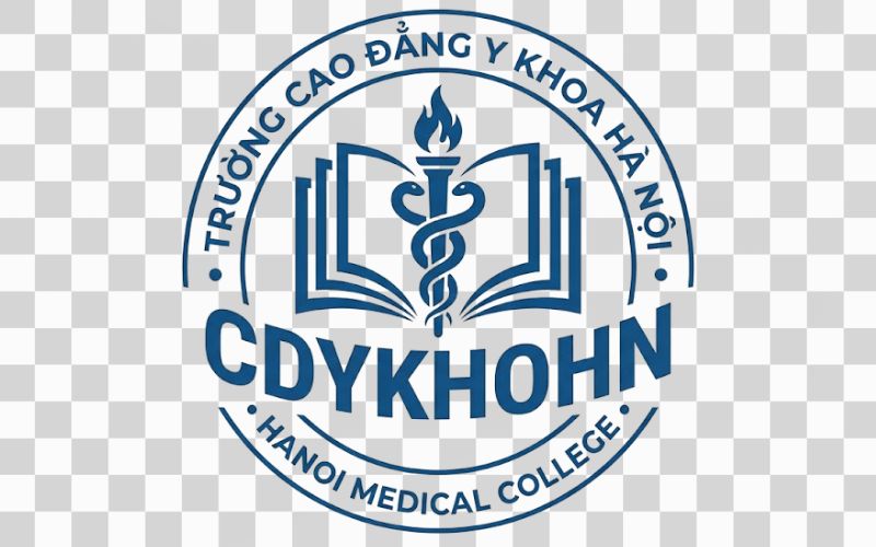 Logo CDYKHOHN kết hợp quyển sách và cây gậy ngành y