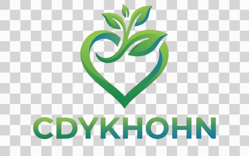 Logo CDYKHOHN kết hợp trái tim và mầm cây