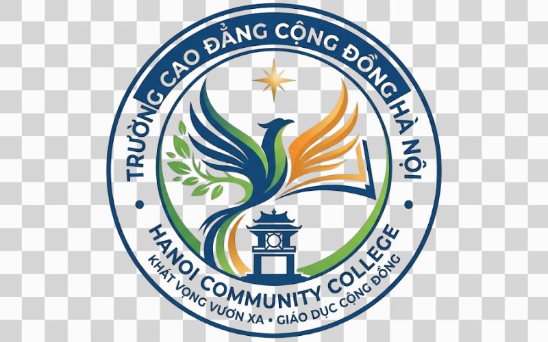 Logo Cao đẳng Cộng đồng Hà Nội kết hợp cánh chim với khát vọng vươn xa