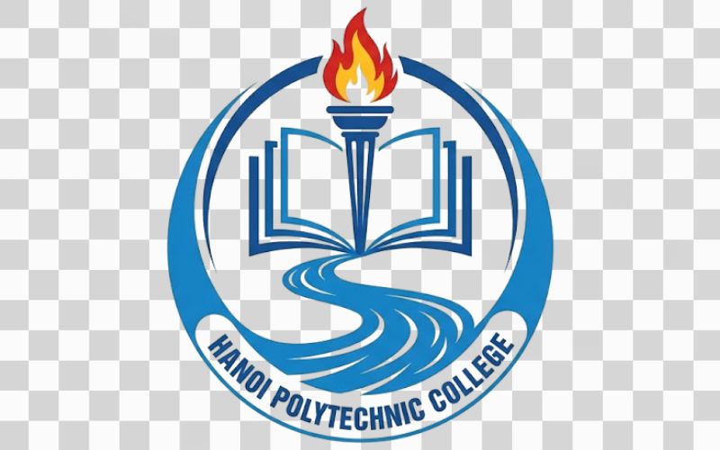 Logo Cao đẳng Công nghệ Bách khoa Hà Nội kết hợp dòng sông