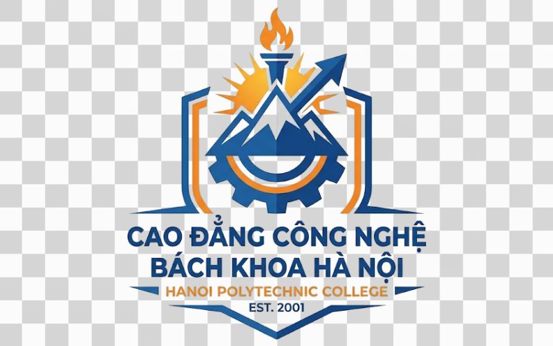 Logo Cao đẳng Công nghệ Bách khoa Hà Nội kết hợp ngọn núi