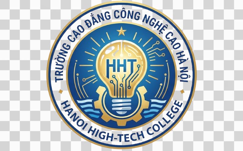Logo Cao đẳng Công nghệ cao Hà Nội kết hợp bóng đèn