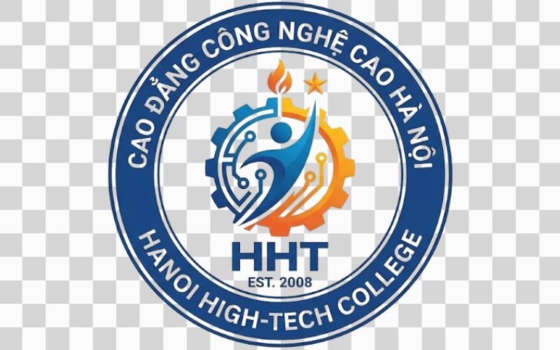 Logo Cao đẳng Công nghệ cao Hà Nội kết hợp hình người