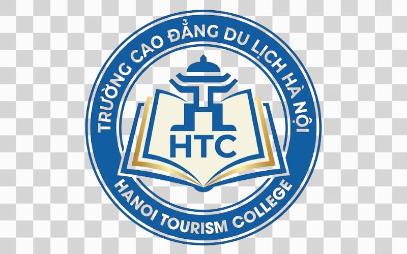 Logo Cao đẳng Du lịch Hà Nội kết hợp biểu tượng quyển sách