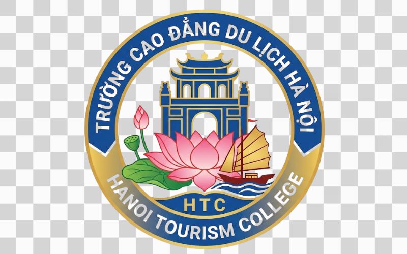 Logo Cao đẳng Du lịch Hà Nội kết hợp hoa sen