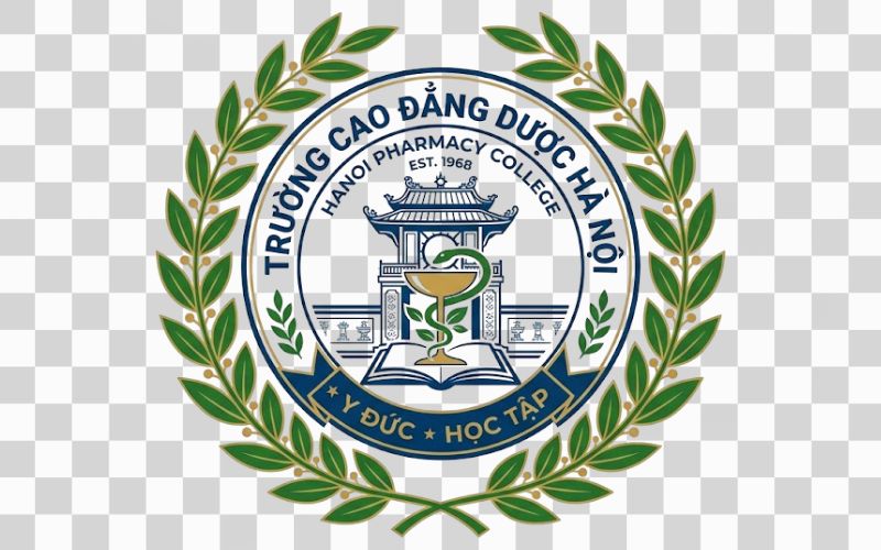 Logo Cao đẳng Dược Hà Nội kết hợp vòng nguyệt quế