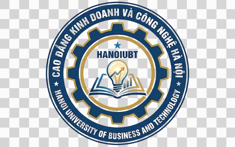 Logo Cao đẳng Kinh doanh và Công nghệ Hà Nội kết hợp hình ảnh bóng đèn