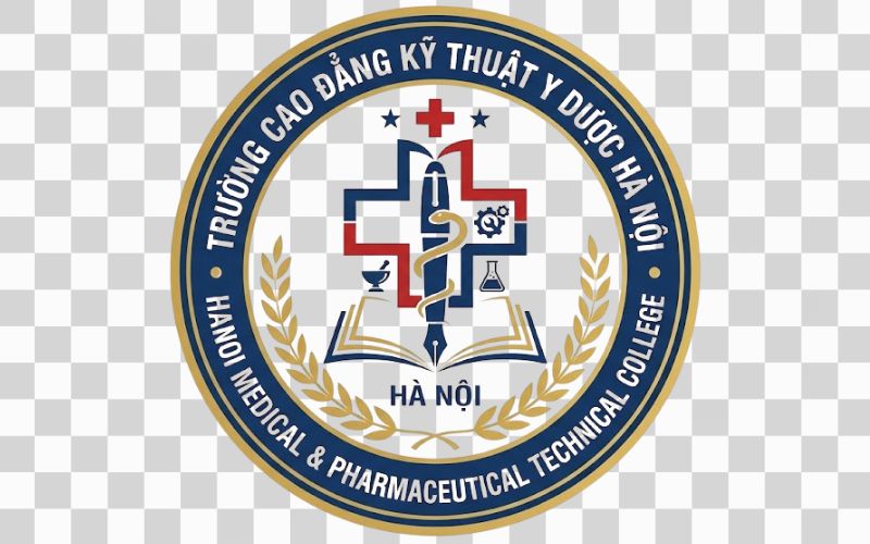 Logo Cao đẳng Kỹ thuật Y Dược Hà Nội kết hợp hình ảnh cây bút