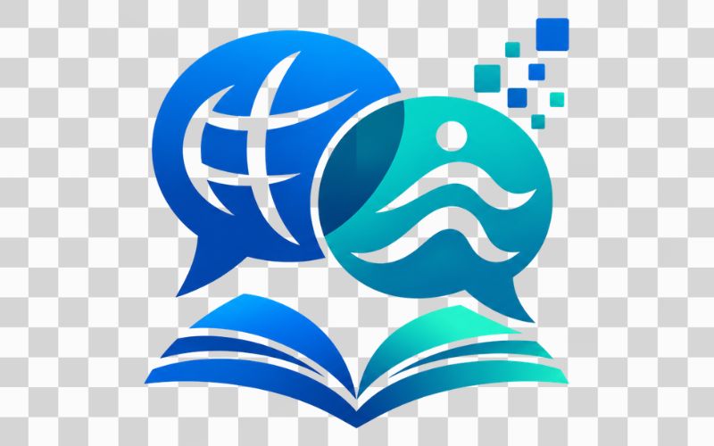 Logo Cao đẳng Ngoại ngữ và Công nghệ Hà Nội kết hợp biểu tượng ngôn ngữ