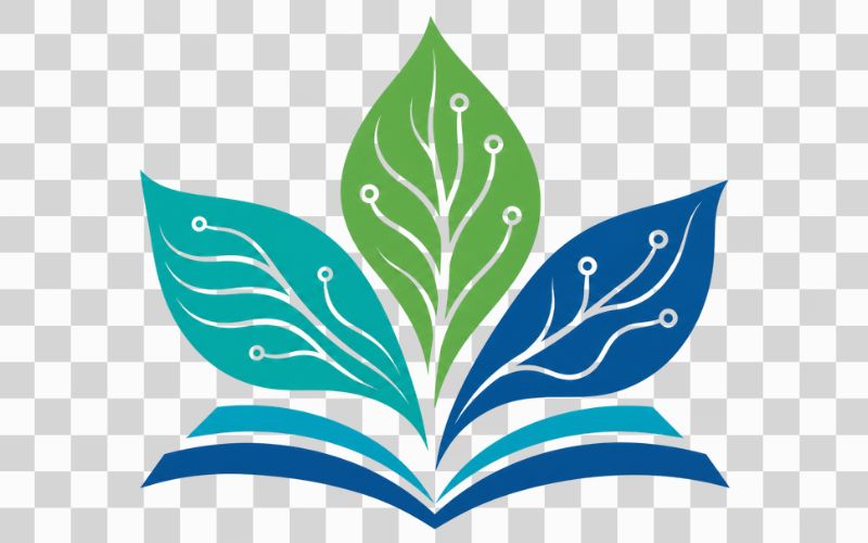 Logo Cao đẳng Ngoại ngữ và Công nghệ Hà Nội kết hợp những chiếc lá