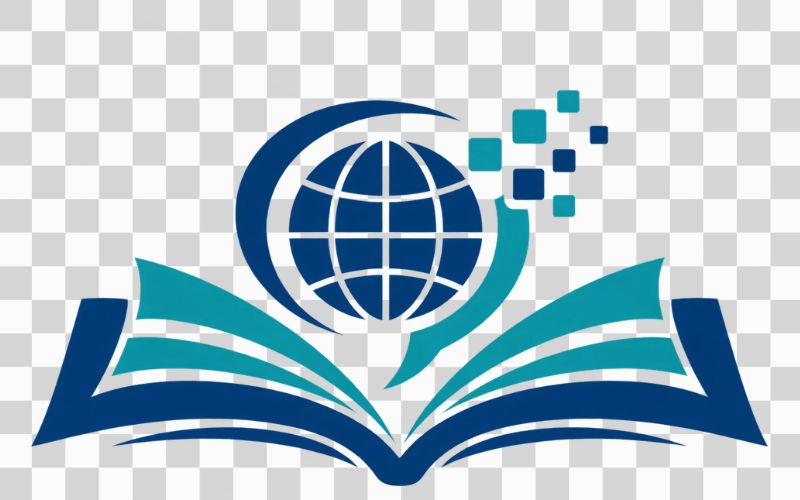 Logo Cao đẳng Ngoại ngữ và Công nghệ Hà Nội kết hợp quyển sách mở