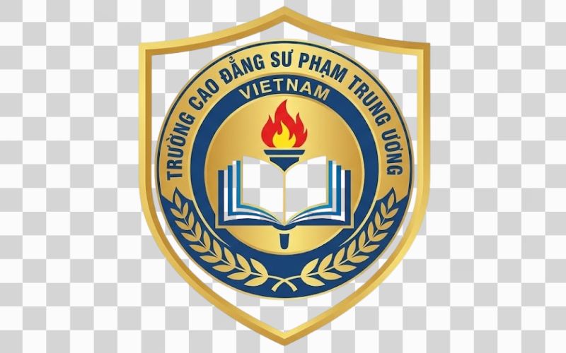 Logo Cao đẳng Sư phạm Trung ương kết hợp biểu tượng giáo dục