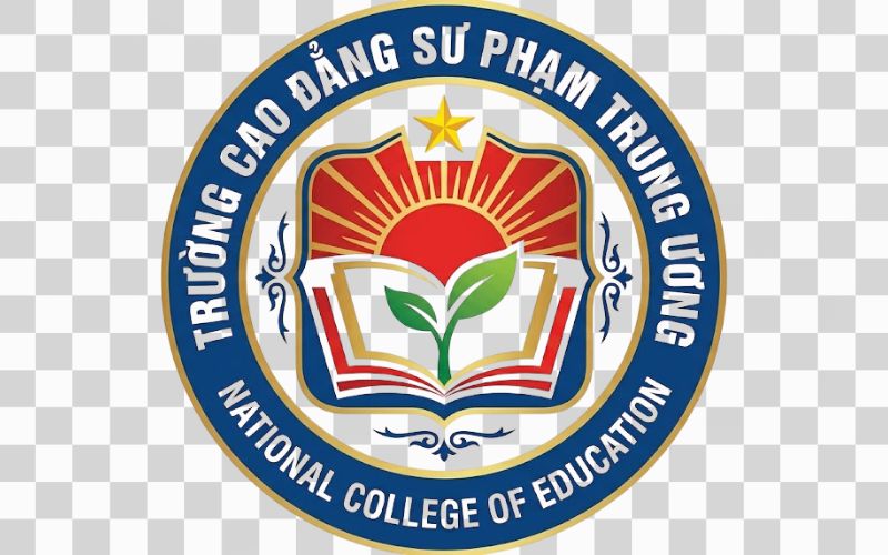 Logo Cao đẳng Sư phạm Trung ương kết hợp hình mặt trời
