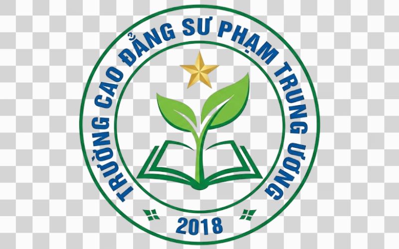 Logo Cao đẳng Sư phạm Trung ương kết hợp mầm cây