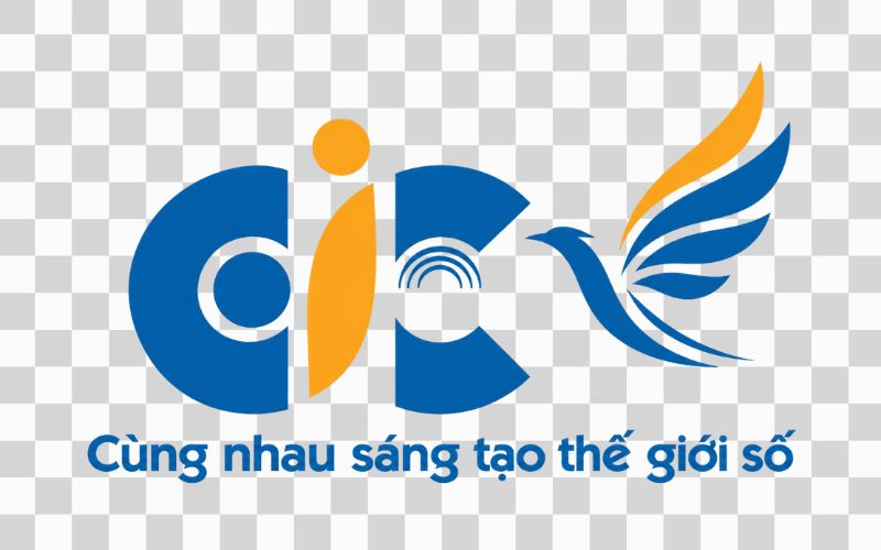 Logo Cao đẳng Thông tin và Truyền thông kết hợp cánh chim